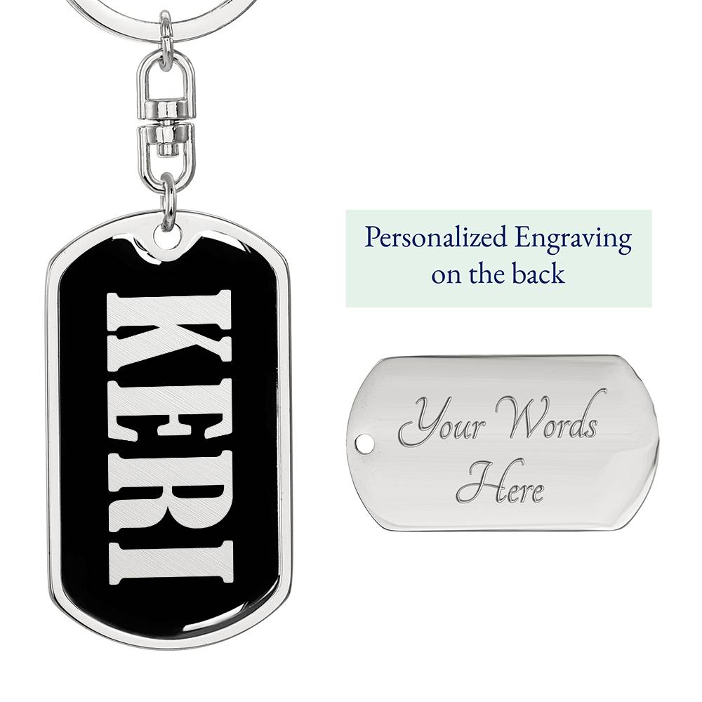 Keri v02 - Luxury Dog Tag Keychain