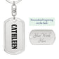 Cathleen v01 - Luxury Dog Tag Keychain