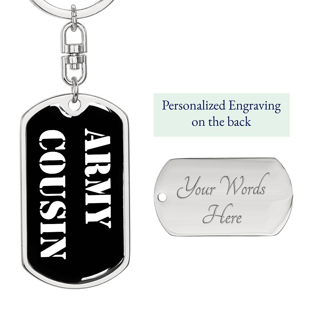 Army Cousin v3 - Luxury Dog Tag Keychain