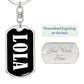 Lola v01w - Luxury Dog Tag Keychain
