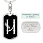Initial H v001-13 - Luxury Dog Tag Keychain