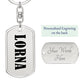 Lorna v01 - Luxury Dog Tag Keychain