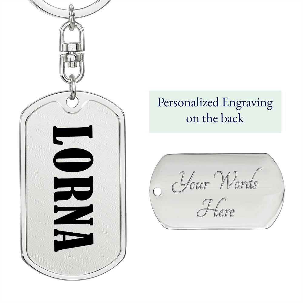 Lorna v01 - Luxury Dog Tag Keychain