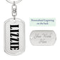 Lizzie v01 - Luxury Dog Tag Keychain