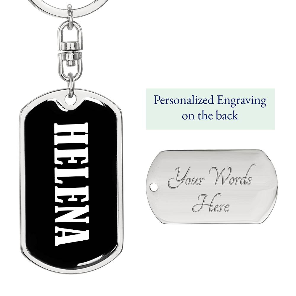 Helena v03 - Luxury Dog Tag Keychain