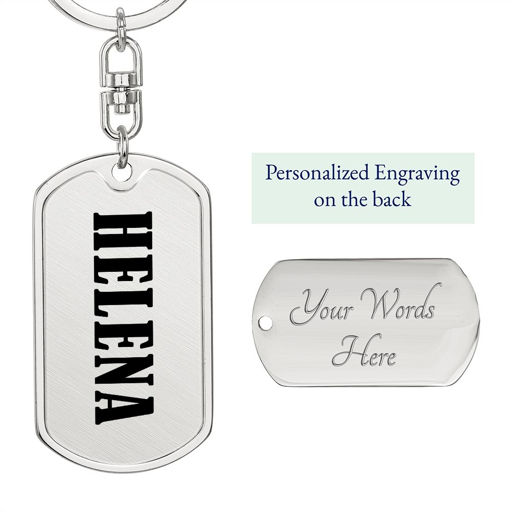 Helena v01 - Luxury Dog Tag Keychain