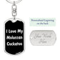 Love My Moluccan Cockatoo v3 - Luxury Dog Tag Keychain