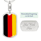 German Flag - Luxury Dog Tag Keychain