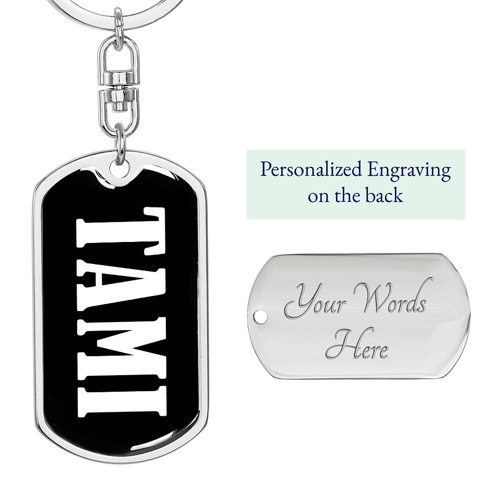 Tami v03 - Luxury Dog Tag Keychain
