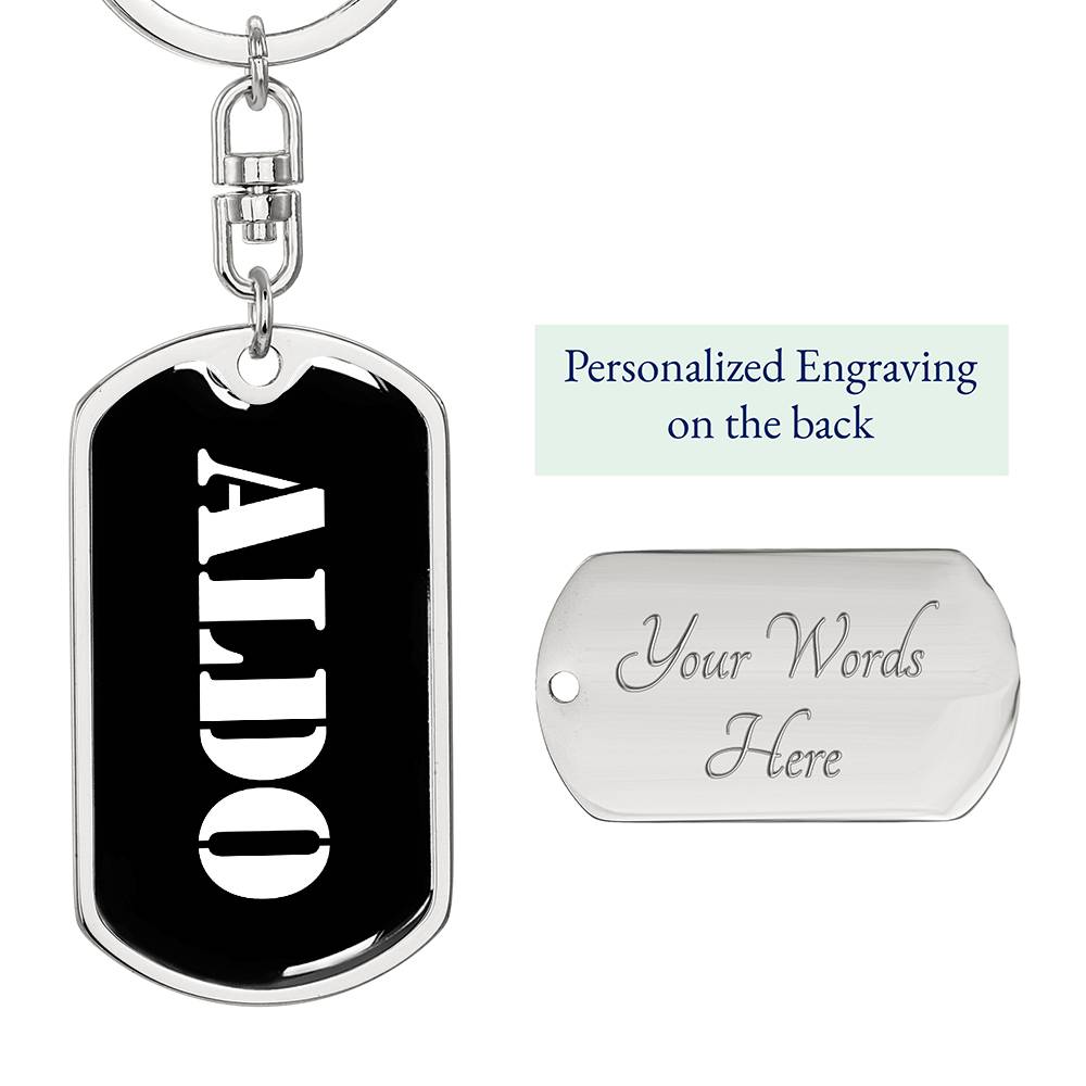 Aldo v3 - Luxury Dog Tag Keychain