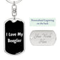 Love My Beaglier v6 - Luxury Dog Tag Keychain