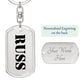 Russ - Luxury Dog Tag Keychain