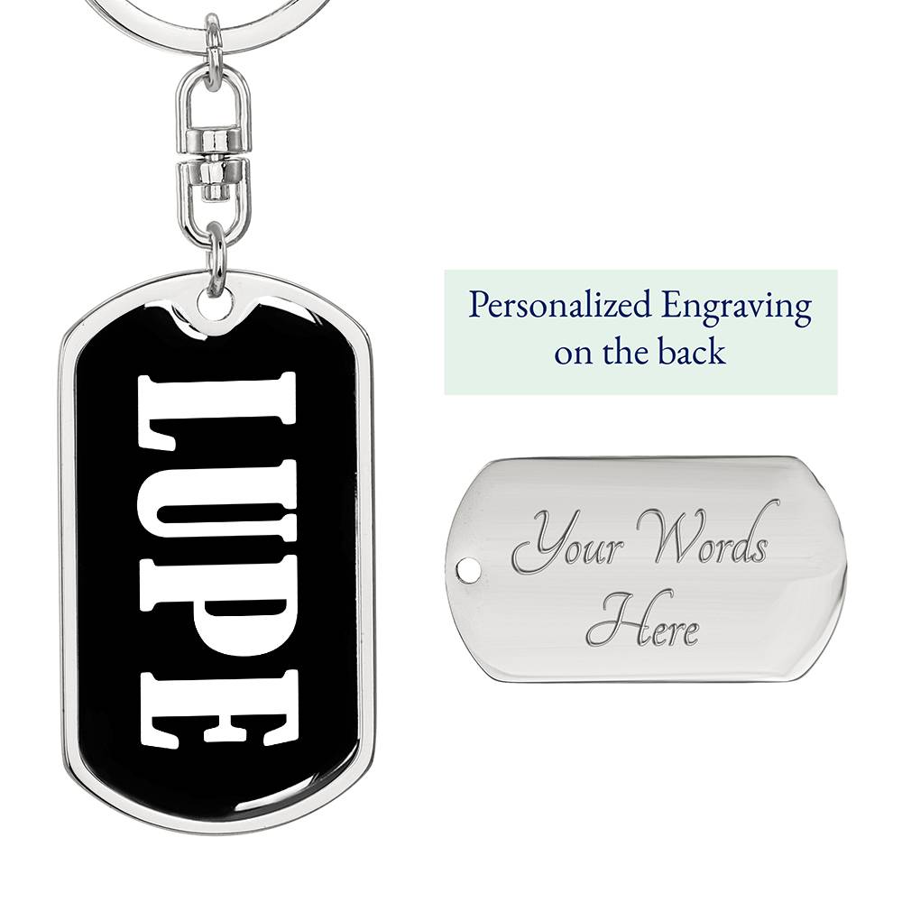 Lupe v03 - Luxury Dog Tag Keychain