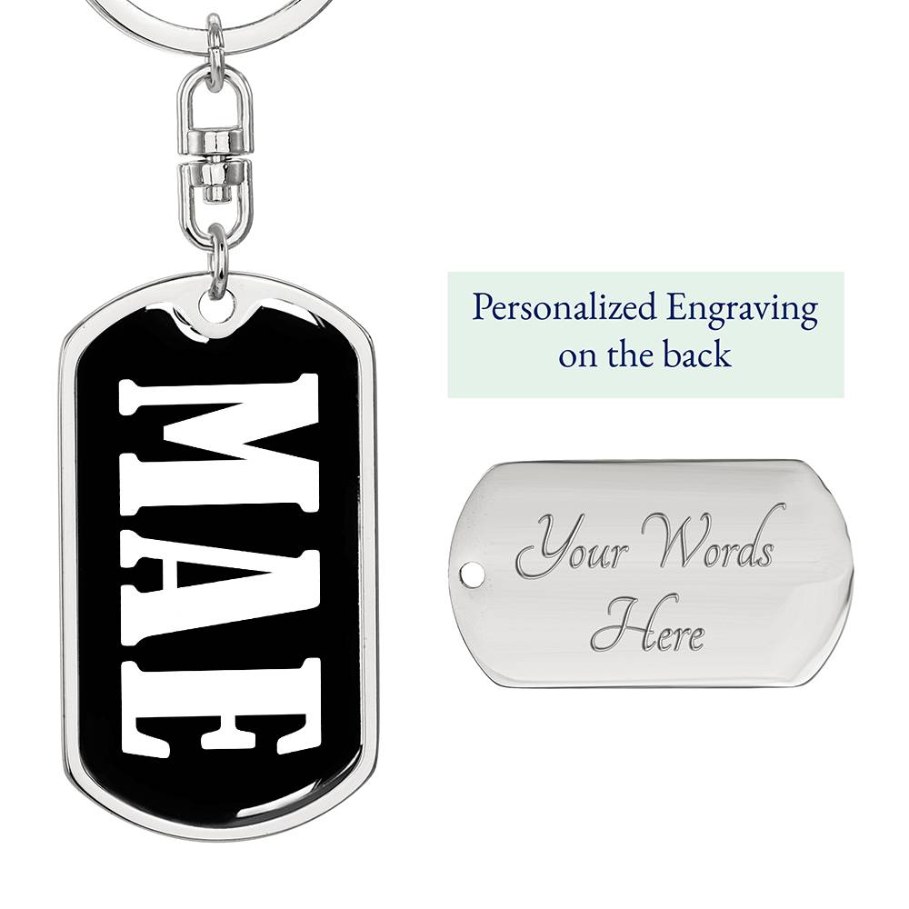 Mae v01w - Luxury Dog Tag Keychain