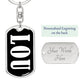 Lou v03 - Luxury Dog Tag Keychain