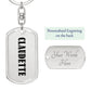 Claudette v01 - Luxury Dog Tag Keychain