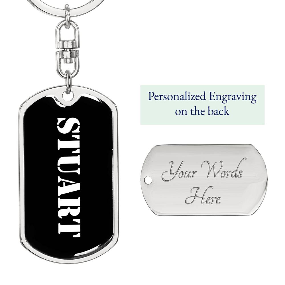 Stuart v2 - Luxury Dog Tag Keychain