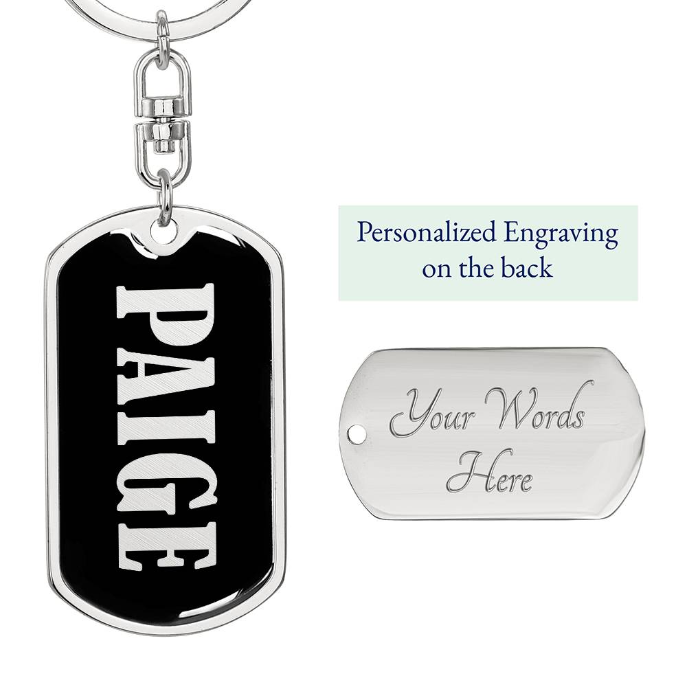 Paige v02 - Luxury Dog Tag Keychain