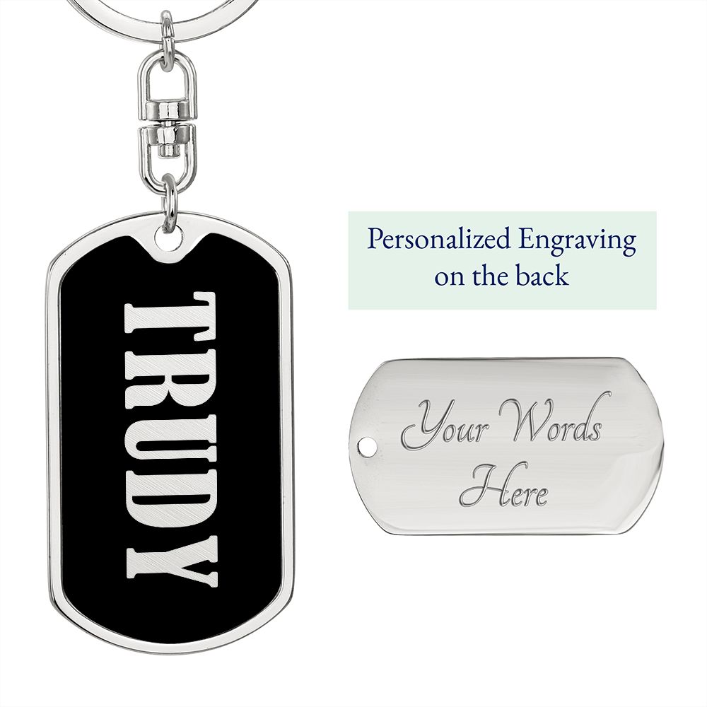 Trudy v02 - Luxury Dog Tag Keychain