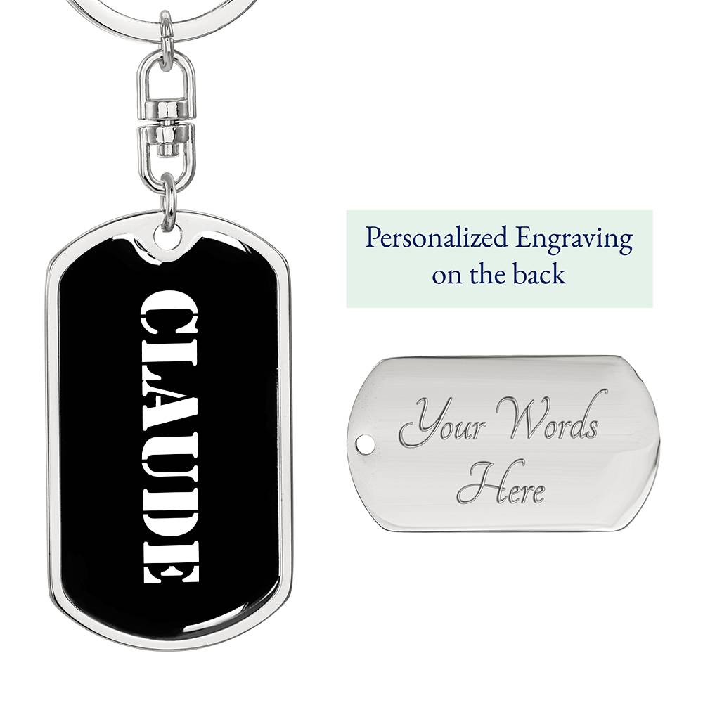 Claude v2 - Luxury Dog Tag Keychain