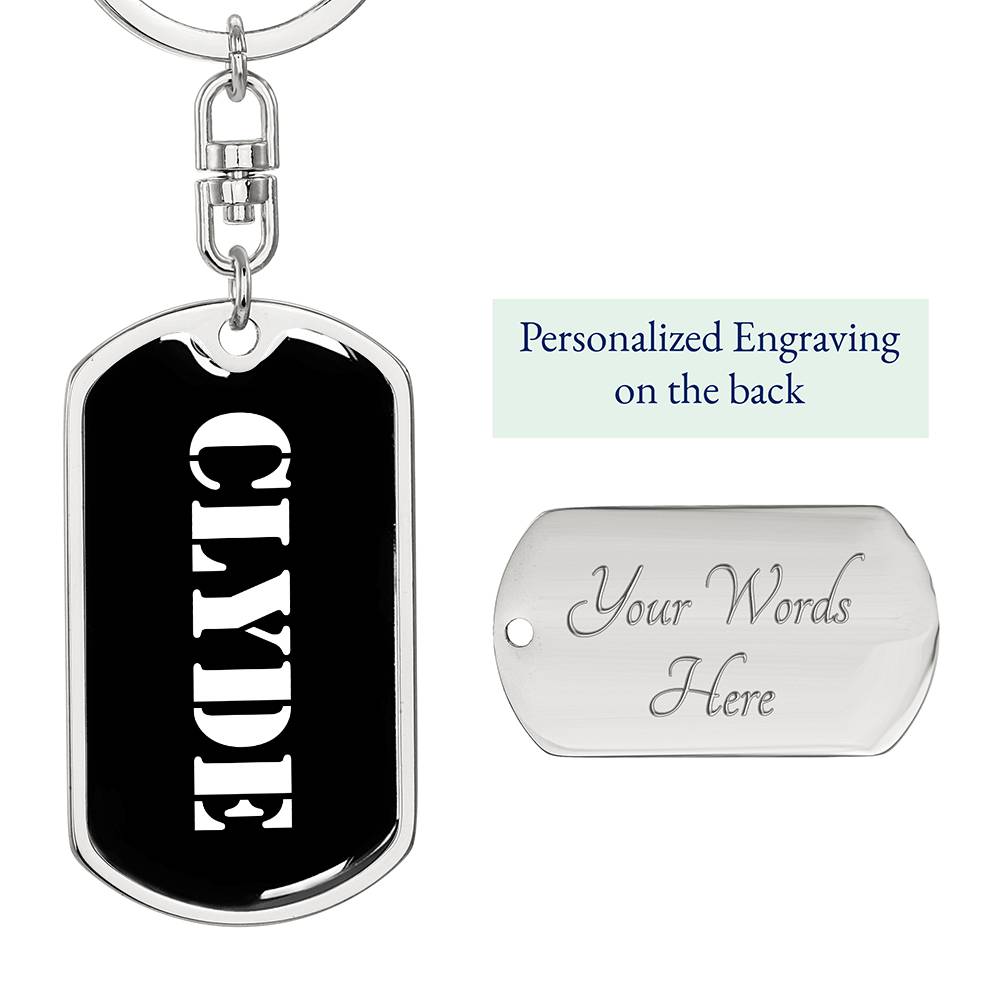 Clyde v2 - Luxury Dog Tag Keychain