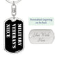 Military Veteran's Niece v3 - Luxury Dog Tag Keychain