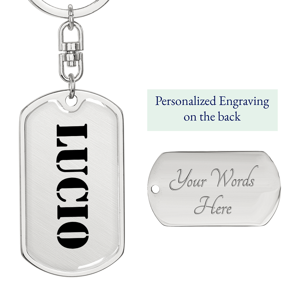 Lucio - Luxury Dog Tag Keychain