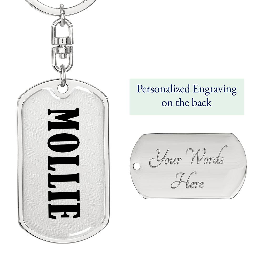 Mollie v01 - Luxury Dog Tag Keychain