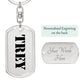 Trey - Luxury Dog Tag Keychain