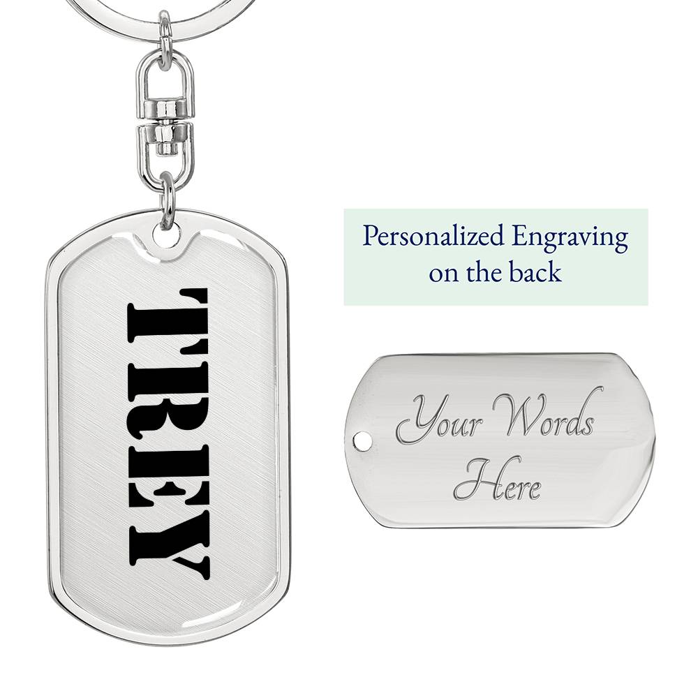 Trey - Luxury Dog Tag Keychain