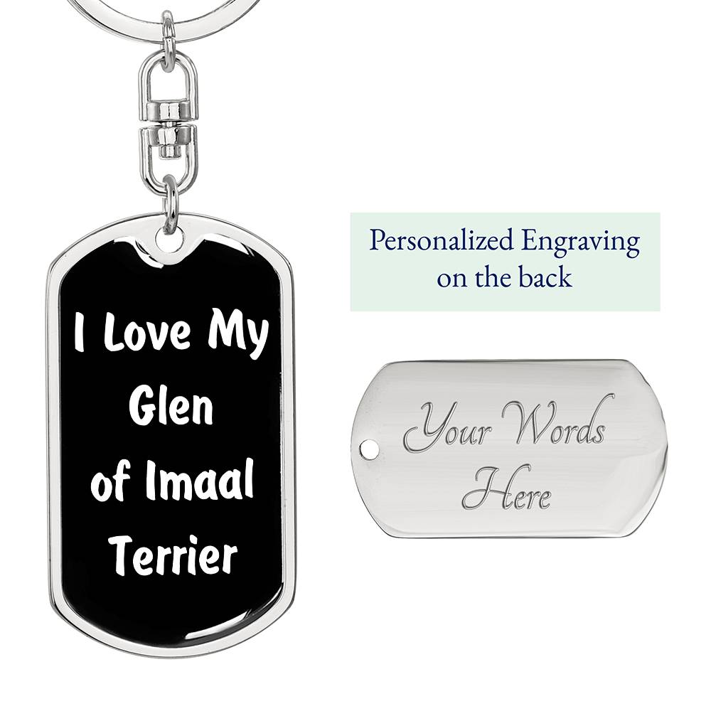 Love My Glen of Imaal Terrier v6 - Luxury Dog Tag Keychain