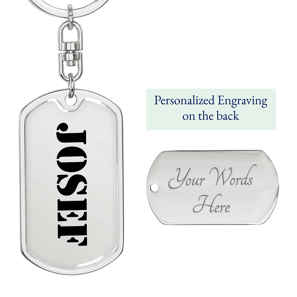 Josef - Luxury Dog Tag Keychain