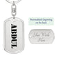 Abdul - Luxury Dog Tag Keychain