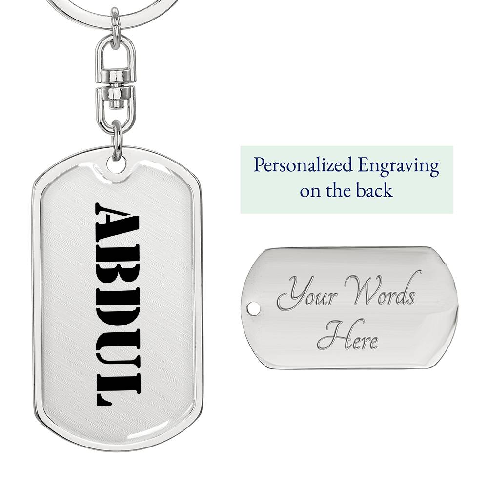 Abdul - Luxury Dog Tag Keychain