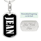 Jean v01w - Luxury Dog Tag Keychain