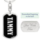 Tammy v01w - Luxury Dog Tag Keychain