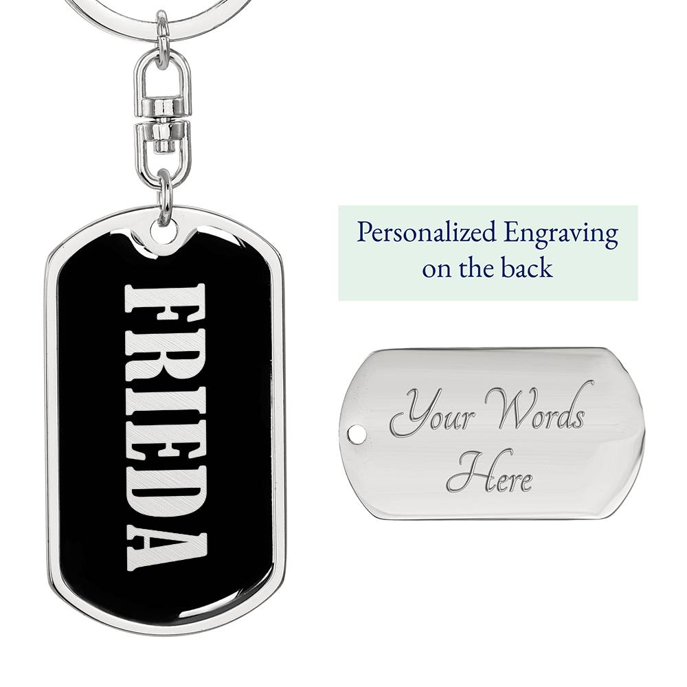 Frieda v02 - Luxury Dog Tag Keychain