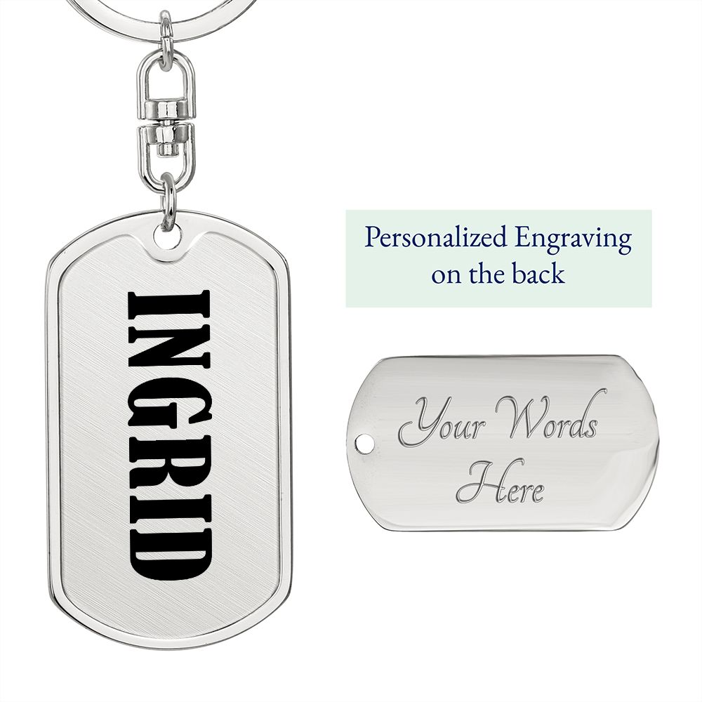 Ingrid v01 - Luxury Dog Tag Keychain