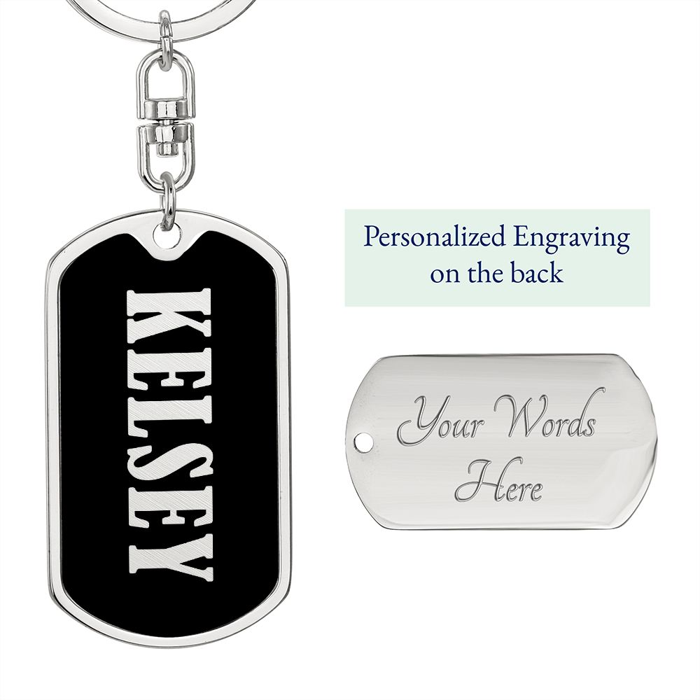 Kelsey v02 - Luxury Dog Tag Keychain