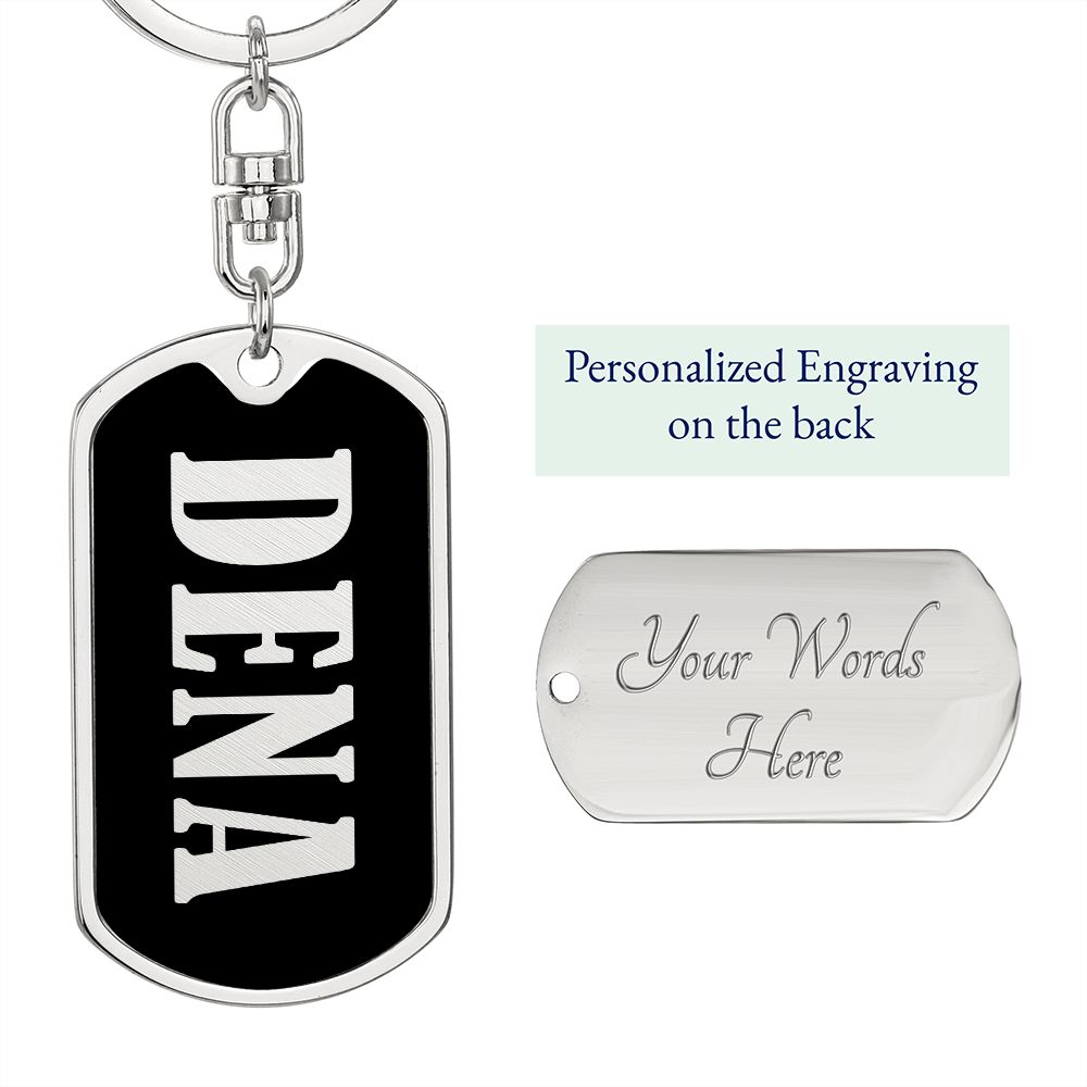 Dena v02 - Luxury Dog Tag Keychain