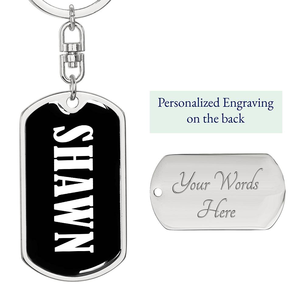 Shawn v03 - Luxury Dog Tag Keychain