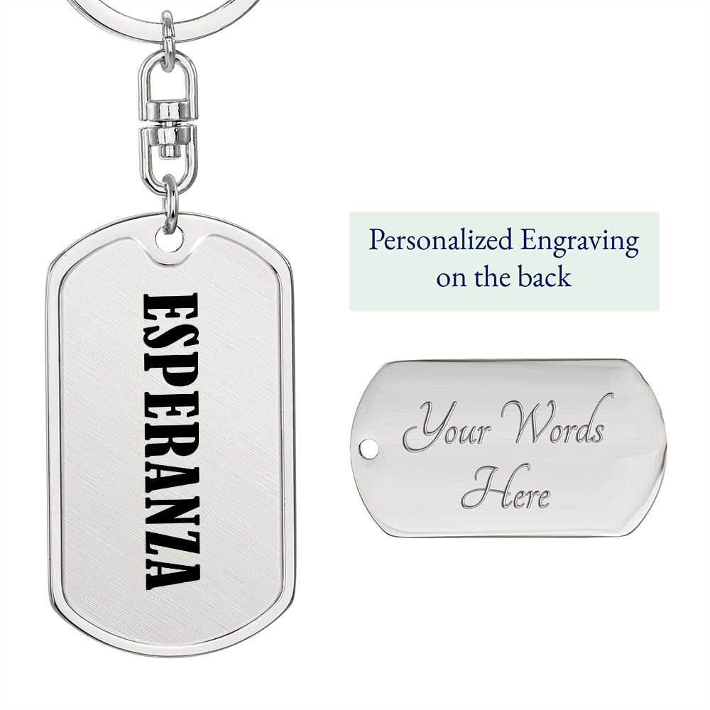 Esperanza v01 - Luxury Dog Tag Keychain