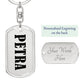 Petra v01 - Luxury Dog Tag Keychain