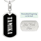 Tamika v02 - Luxury Dog Tag Keychain