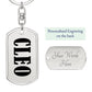 Cleo v01 - Luxury Dog Tag Keychain