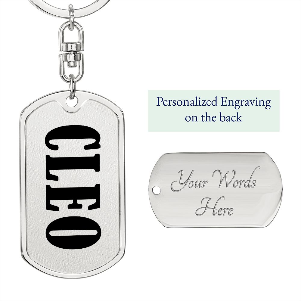 Cleo v01 - Luxury Dog Tag Keychain