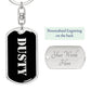 Dusty v2 - Luxury Dog Tag Keychain