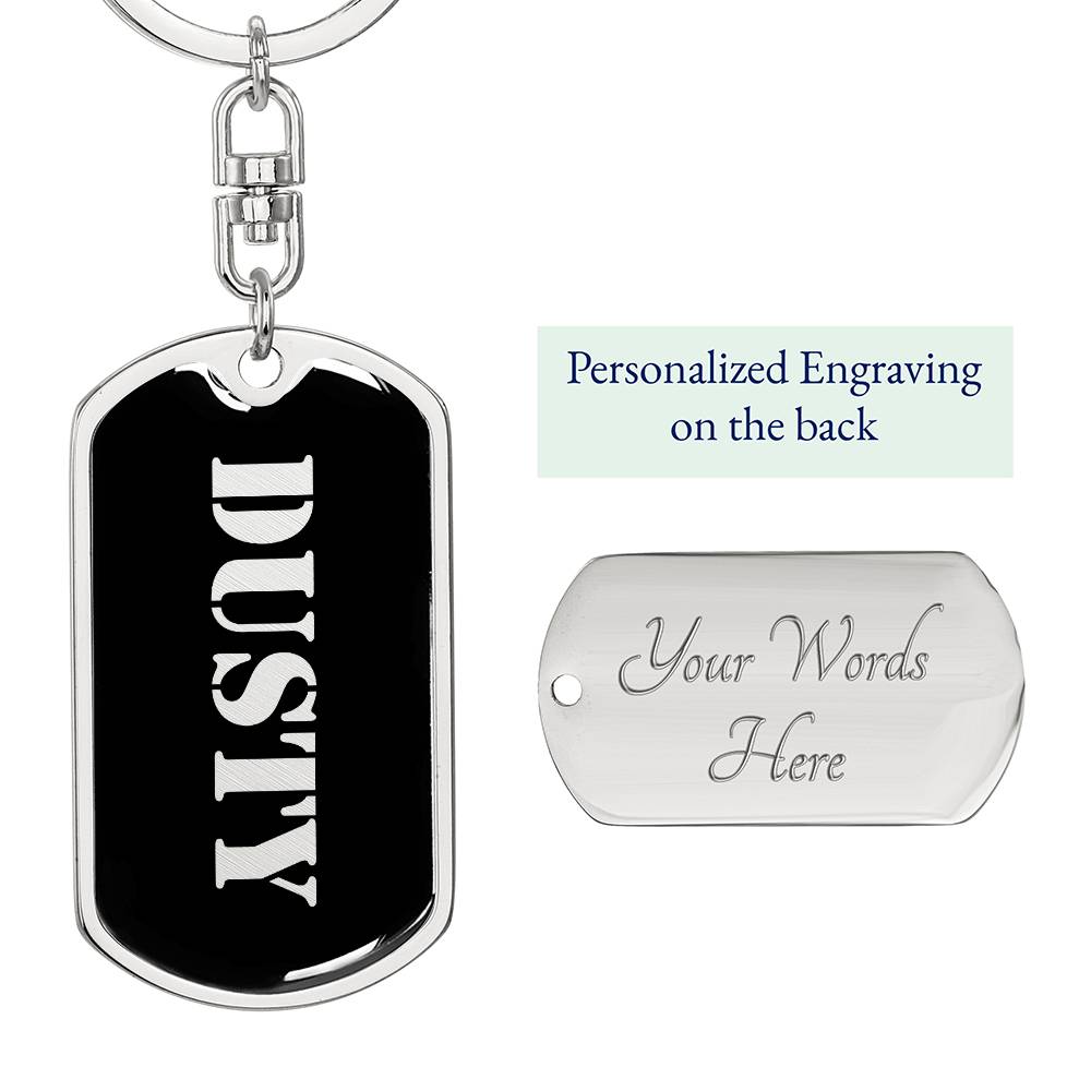 Dusty v2 - Luxury Dog Tag Keychain