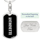 Antoinette v01w - Luxury Dog Tag Keychain