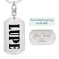 Lupe v01 - Luxury Dog Tag Keychain